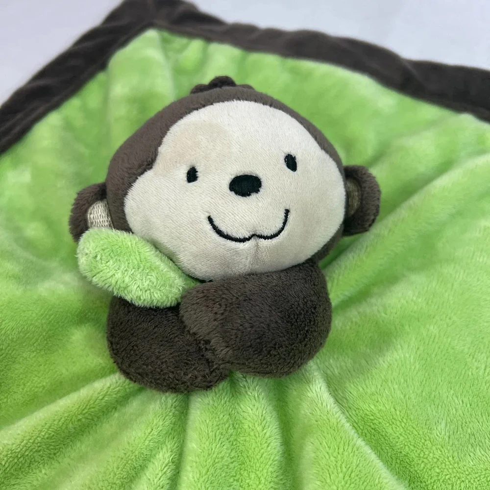 Carter’s Monkey Baby Lovey Boys Girls Security Blanket Brown‎ Green 13
